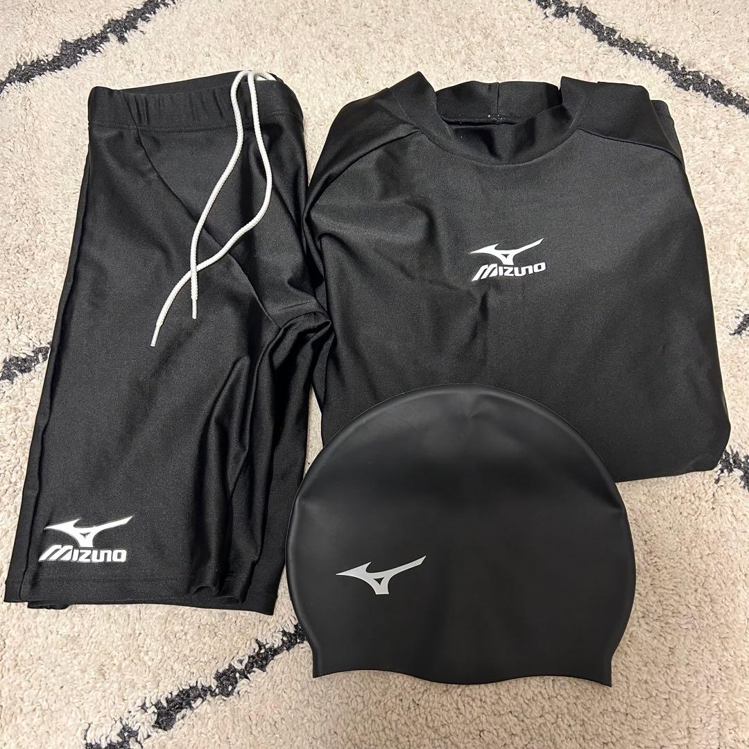 Mizuno ブラック スイムウェアセット Lサイズ
