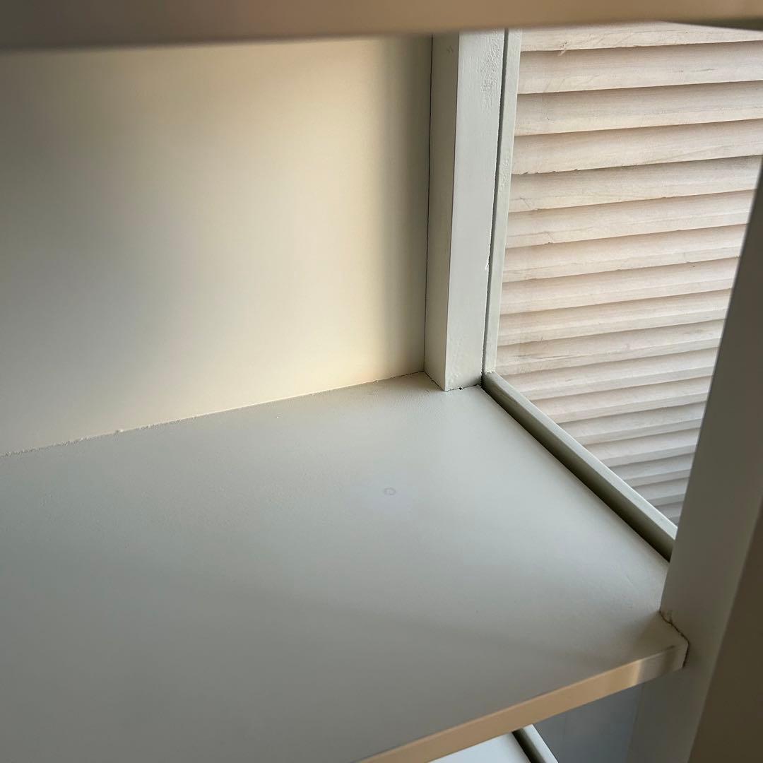 フラワー柄ガラス扉キャビネット　【直接引き取り限定】