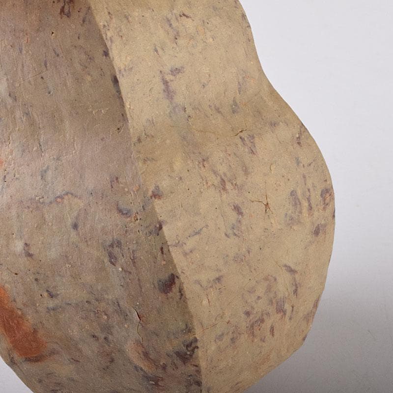 Toshi　備前焼　川端文男作　自然練込　徳利　共布　共箱　V　7597