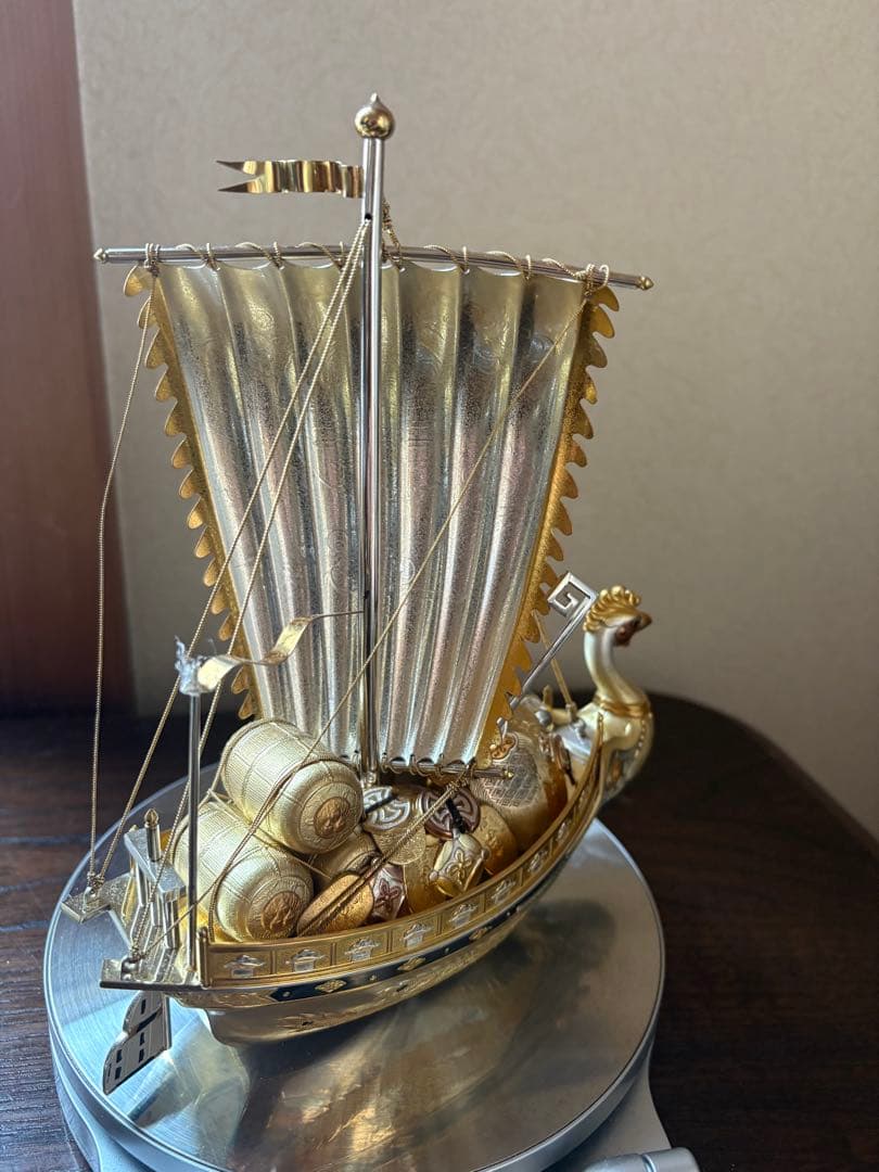 銀製　武比古　宝船 346g