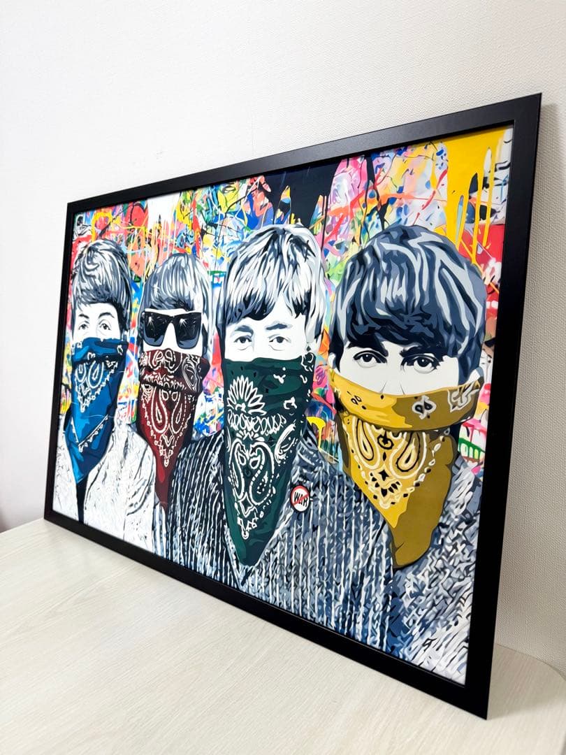 No.167フレーム付きキャンバスアート　ビートルズ　ブレインウォッシュ　絵画