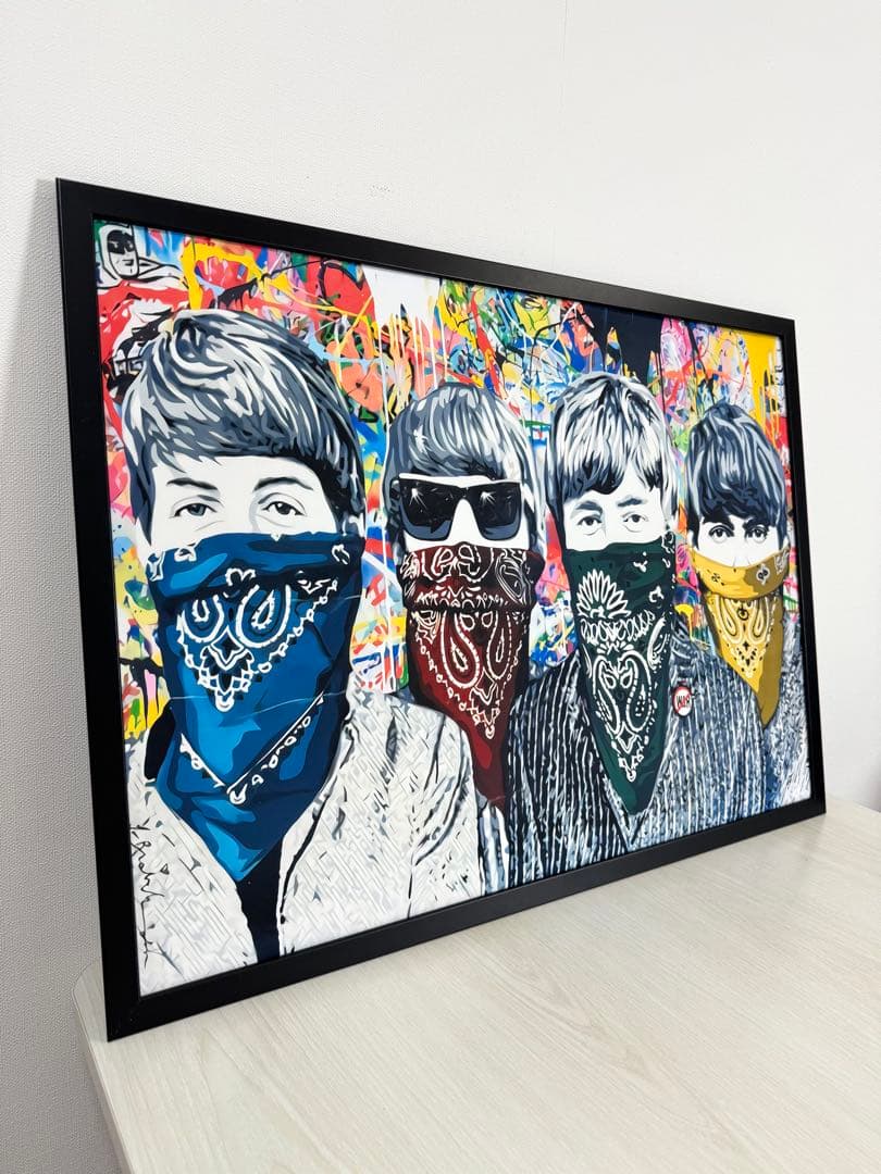 No.167フレーム付きキャンバスアート　ビートルズ　ブレインウォッシュ　絵画