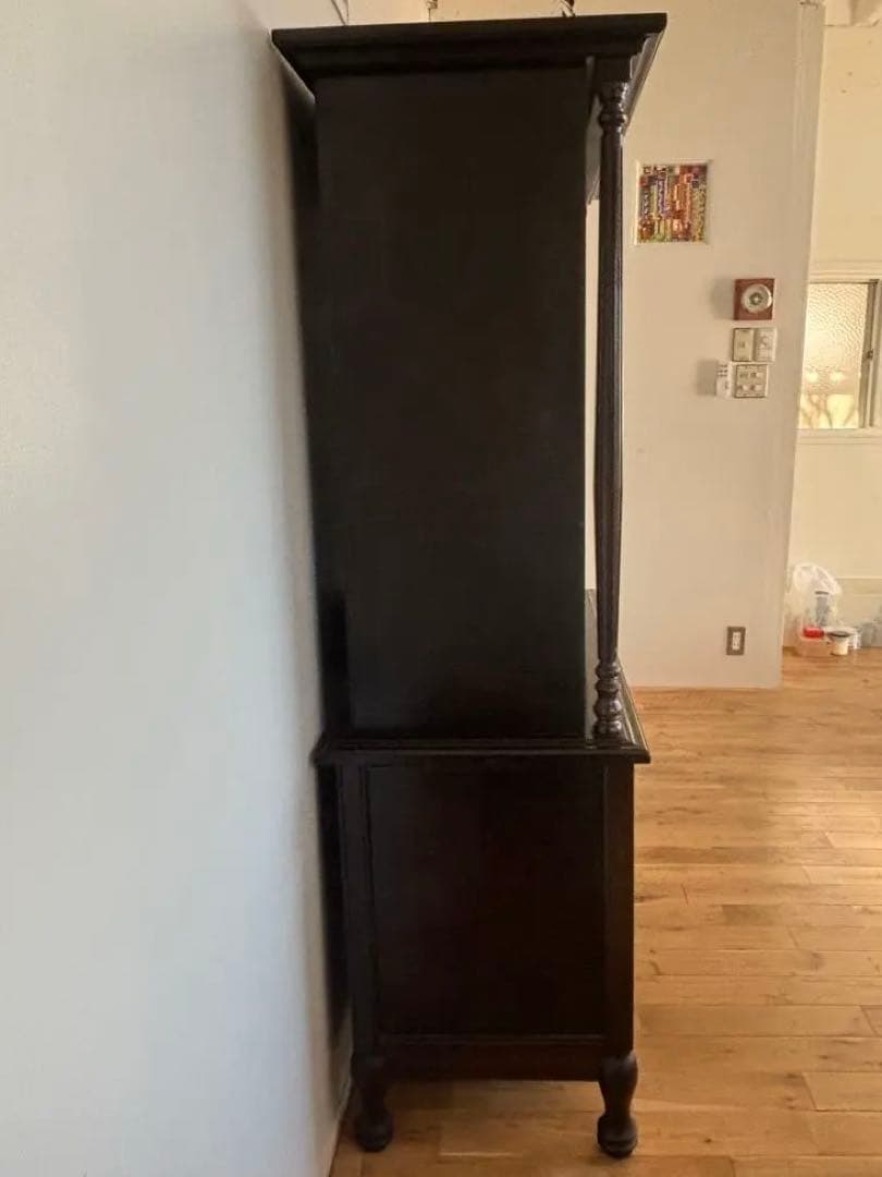 英国クラシック キャビネット アンティーク 食器棚 飾り棚 カップボード 収納