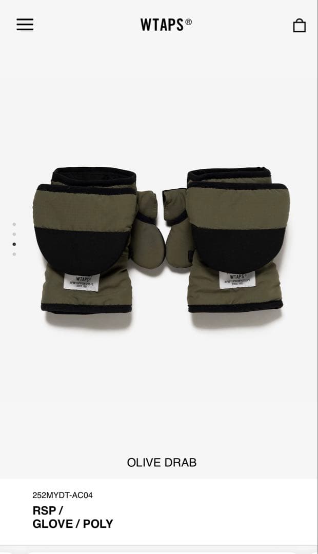 WTAPS RSP ミトン オリーブドラブ　サイズL