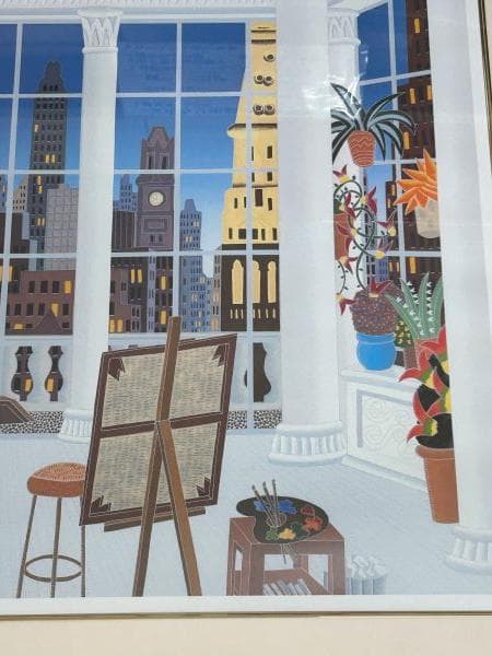 Y【中古】トーマス　マックナイト　マディソン・スクエア アートポスター　現状品S