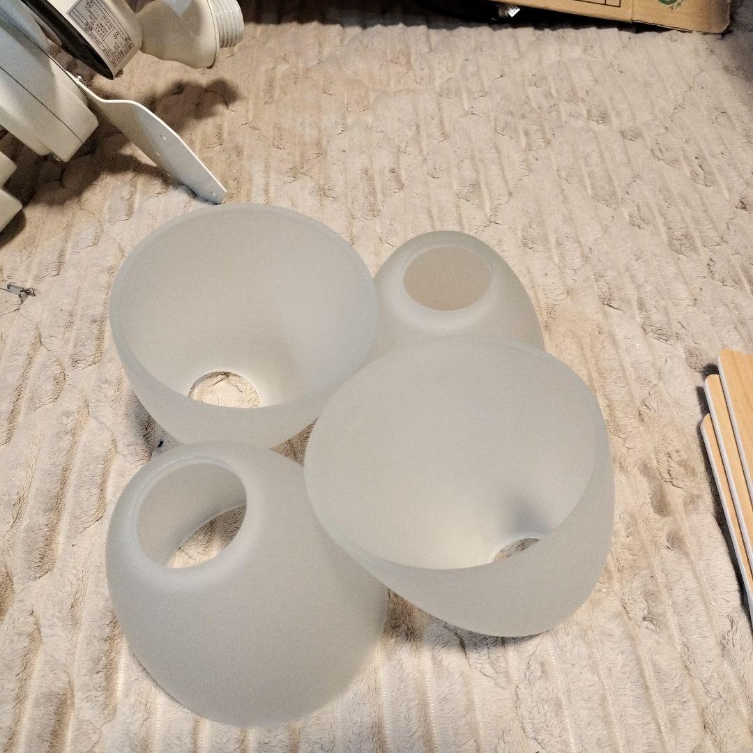 【電球付】LOWYA ロウヤ 4灯シーリングファン ナチュラル