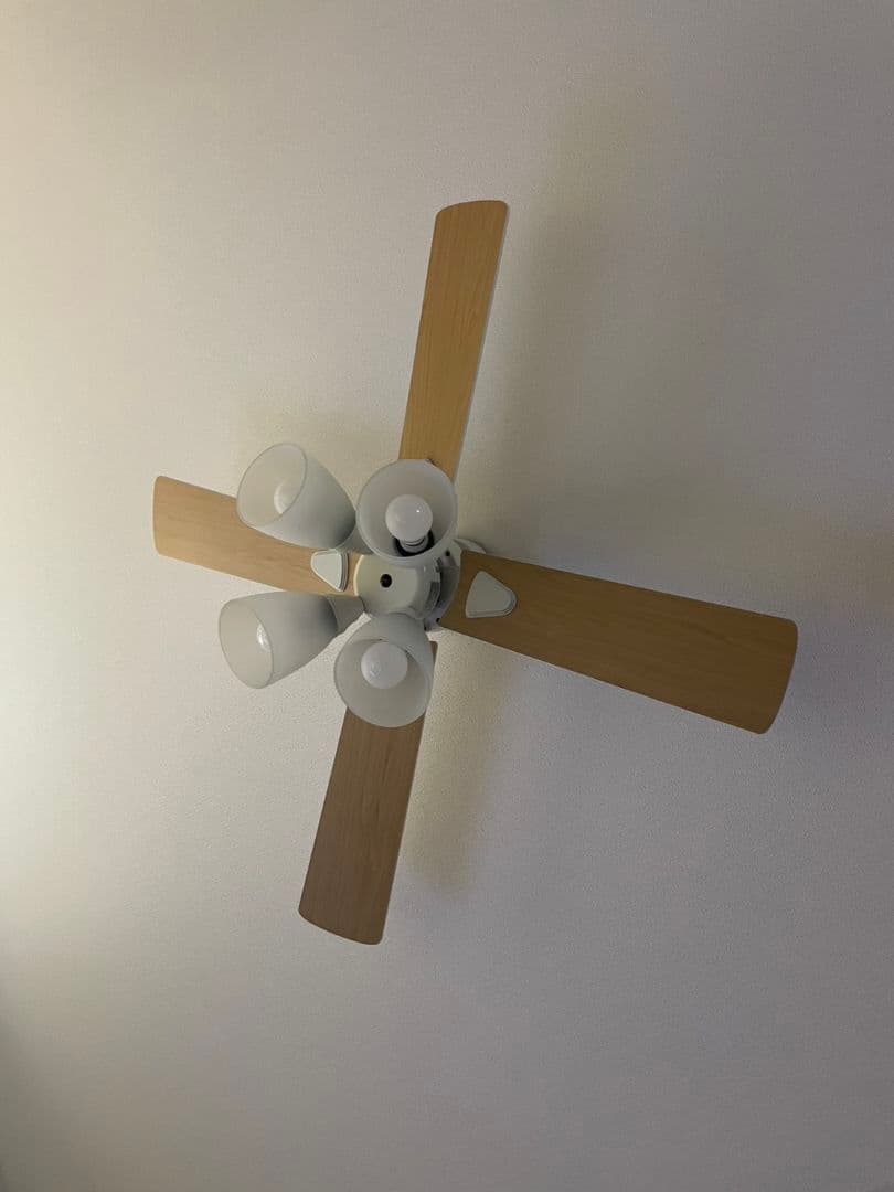 【電球付】LOWYA ロウヤ 4灯シーリングファン ナチュラル