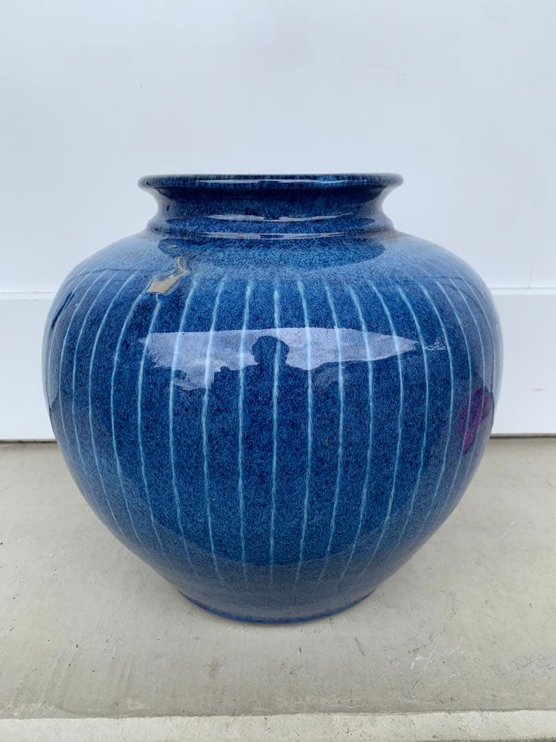青　壺　壷　花瓶　陶芸