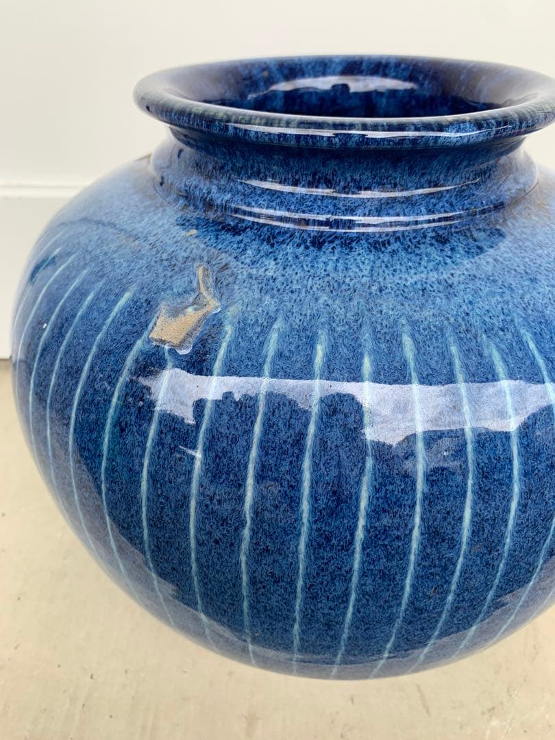 青　壺　壷　花瓶　陶芸