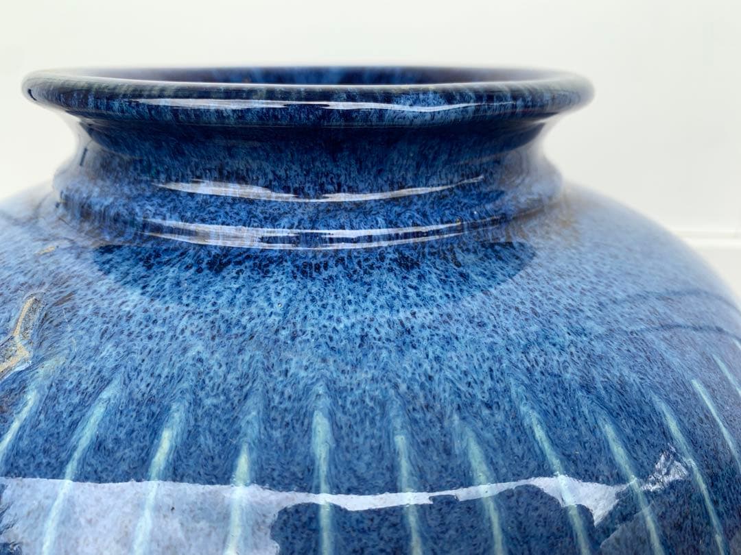 青　壺　壷　花瓶　陶芸