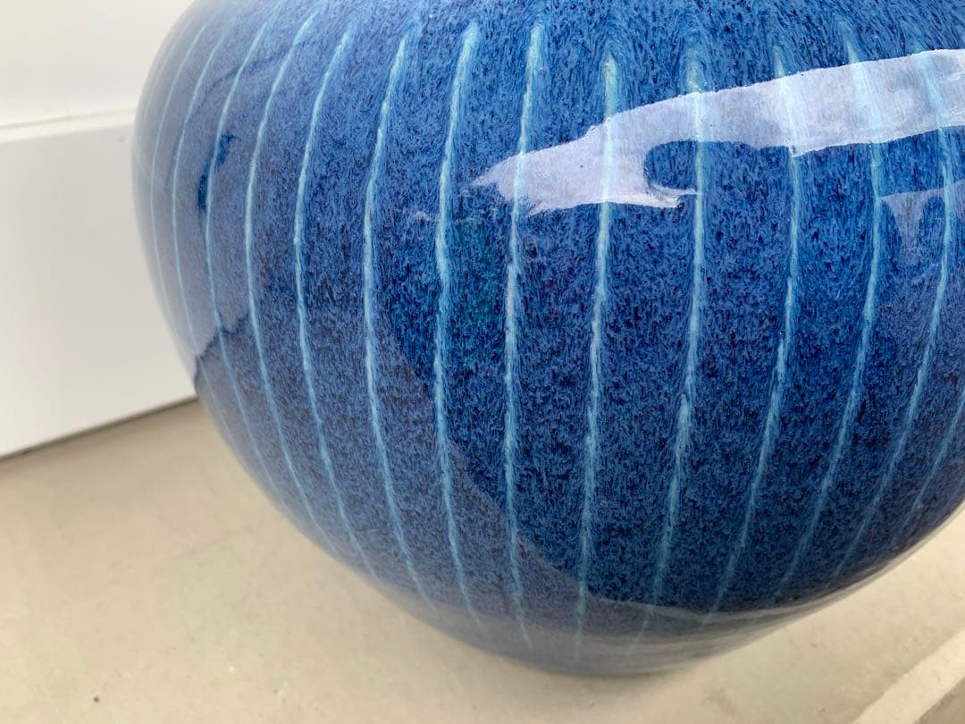 青　壺　壷　花瓶　陶芸