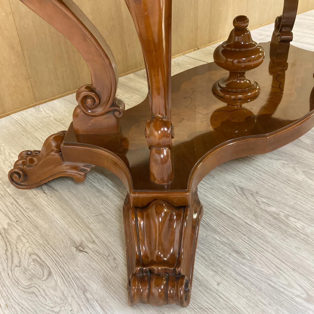 イタリア　象嵌　彫刻　大型ダイニングテーブル　200ｃｍ