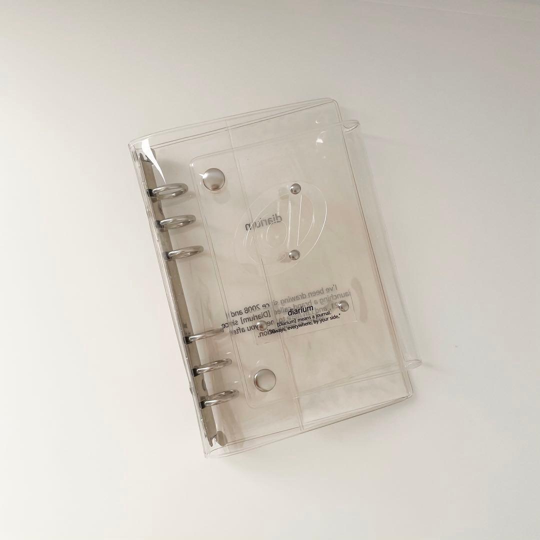 希少　韓国　貯金　バインダー　カバー　A6 pvc diarium クリア