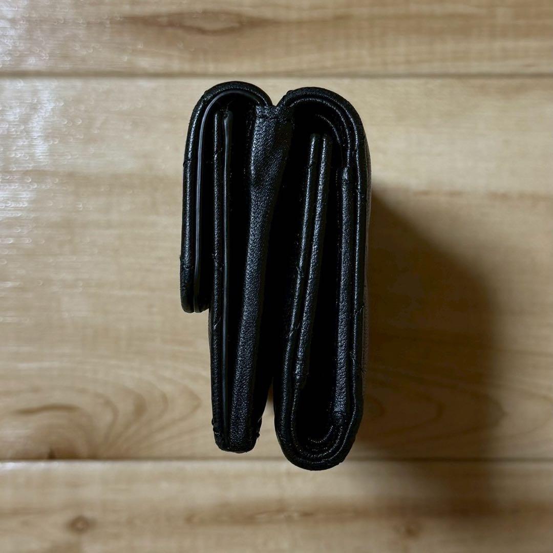 CHANEL シャネル ミニ財布 三つ折り財布 ラムスキン