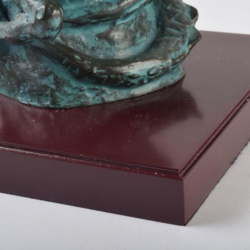 彫刻家　江里敏明造　青銅　青龍　置物　共箱　V　9090A