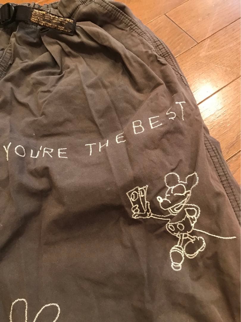 DENIM DUNGAREE ミッキー刺繍入りパンツ サイズ140