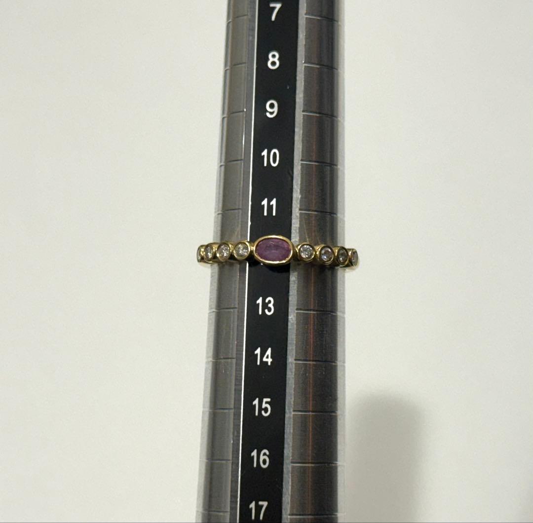 k18 750 石付き12号リング