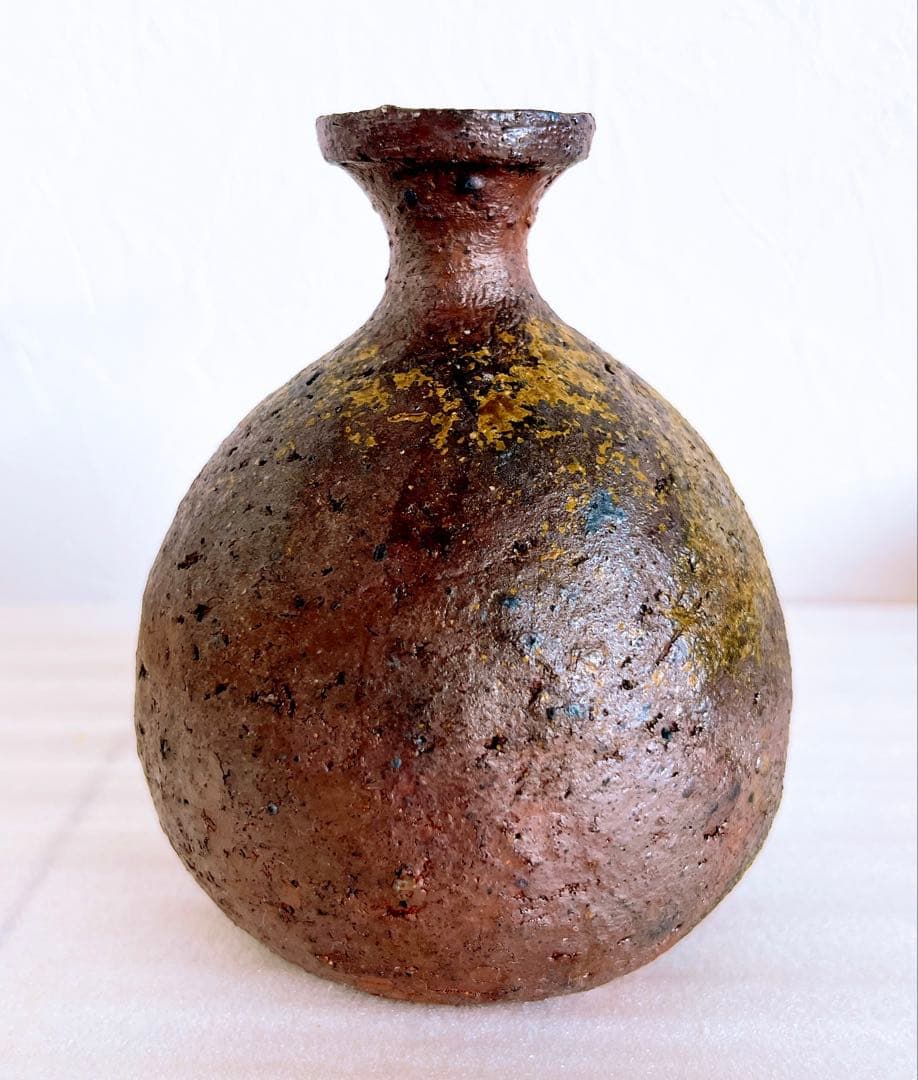 郷原良成　備前丸徳利　備前焼　酒器　徳利　ぐい呑　酒碗　新品未使用　本物保証