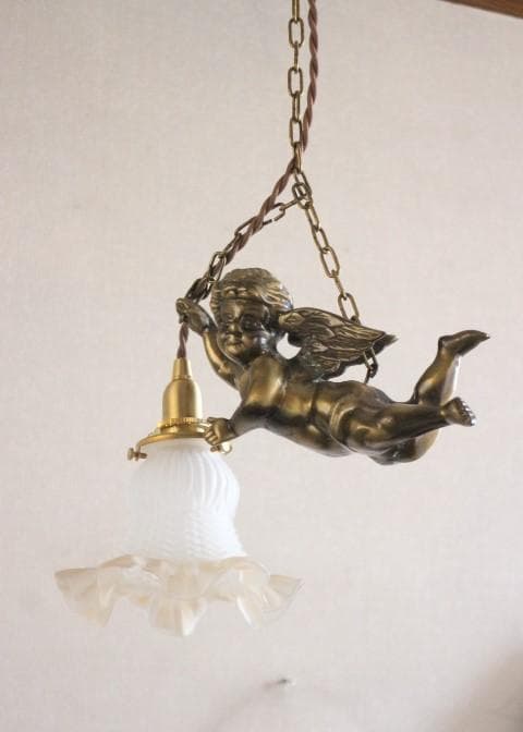 フランス アンティーク 天使 エンジェル シャンデリア ペンダントライト