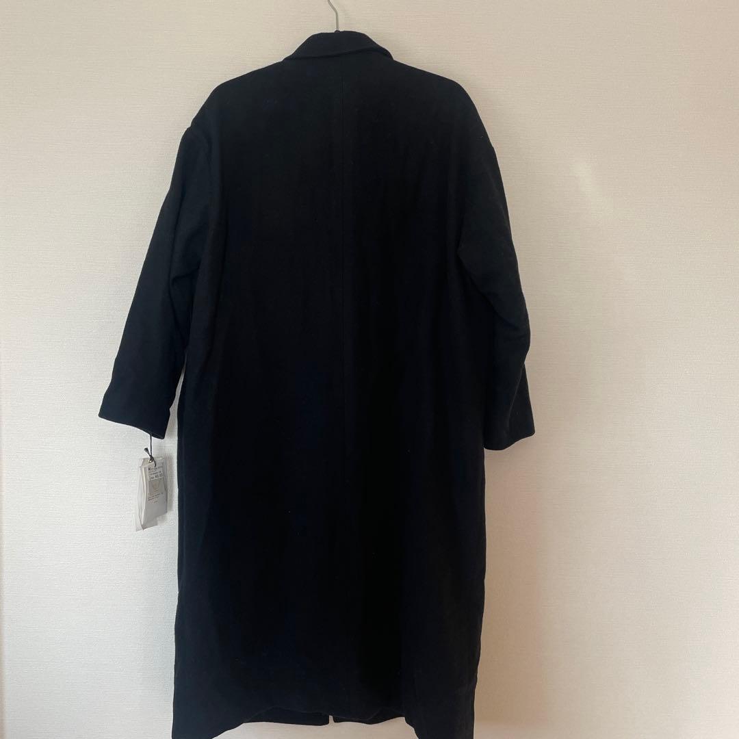 新品未使用タグ付 aga+ 日本製 チェスターコート ロングコート ブラック M