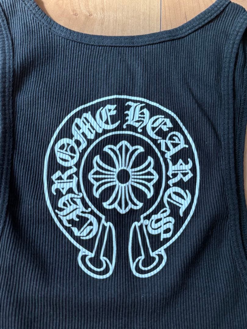 新品未使用 クロムハーツ ホースシュー タンクトップ FUCK YOU 黒 M