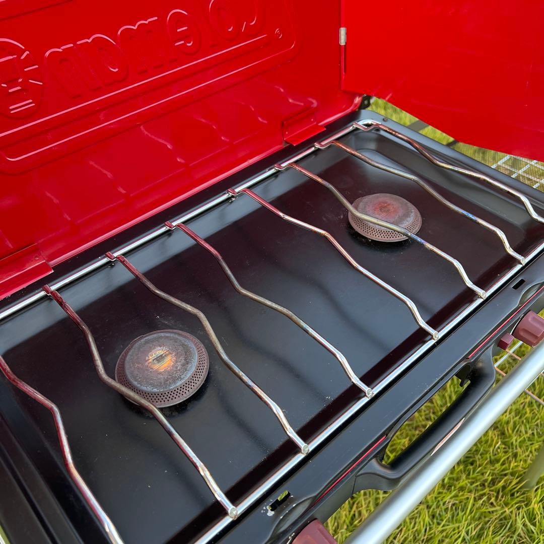 【美品】Coleman キッチン台　ツーバーナー　セット　コンロ　キャンプ