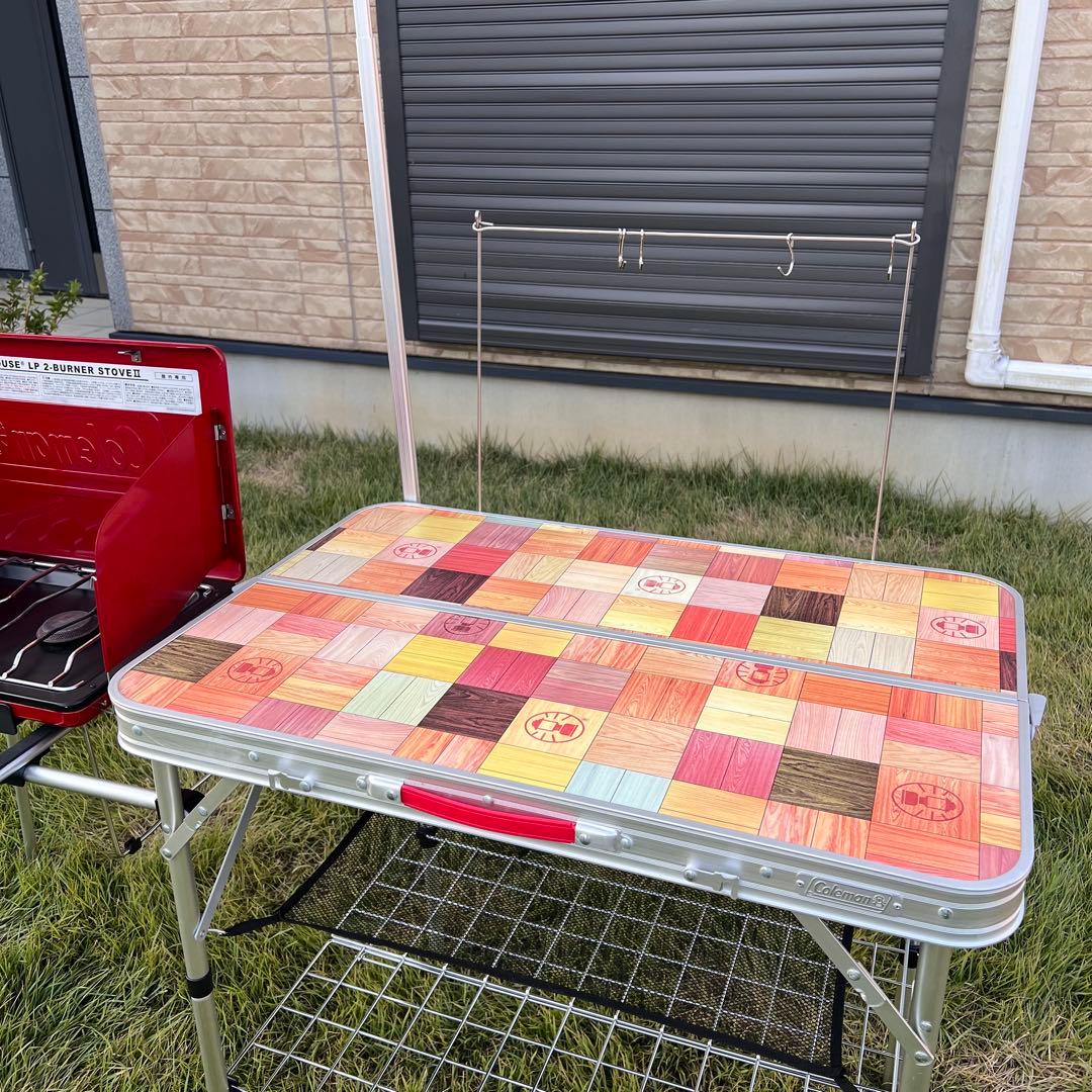 【美品】Coleman キッチン台　ツーバーナー　セット　コンロ　キャンプ