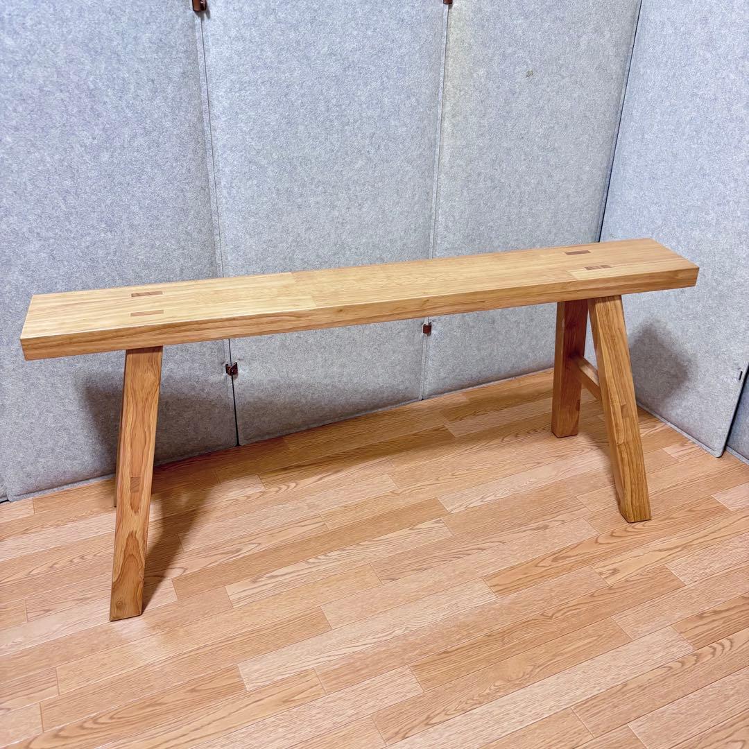 ■【綺麗】 スツール 無印 木製ベンチ 大 MUJI