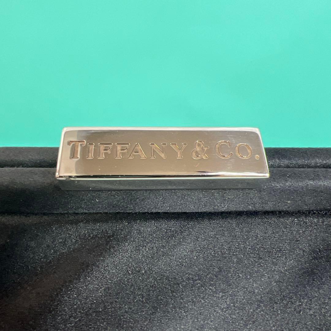 希少 ティファニー パーティーバッグ クラッチバッグ ブラックティファニーブルー