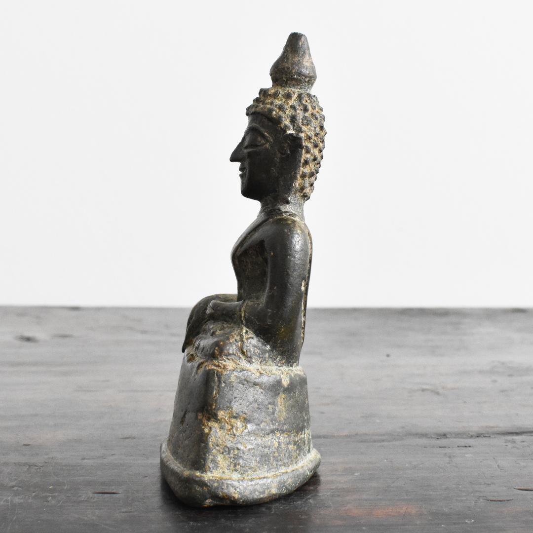 18世紀 東南アジア ラオス 青銅製仏像 /古銅/鋳造/金銅仏/ブッダ/タイ