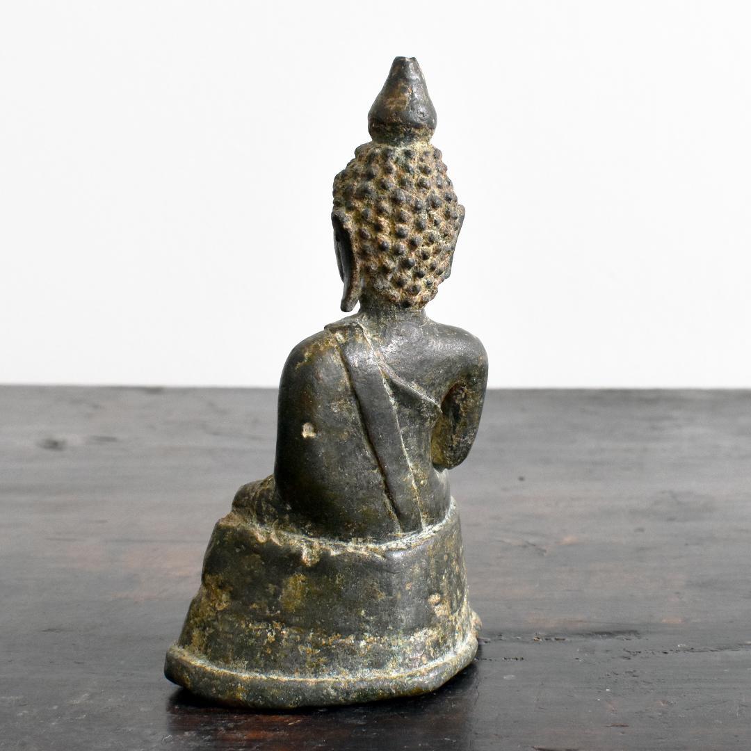 18世紀 東南アジア ラオス 青銅製仏像 /古銅/鋳造/金銅仏/ブッダ/タイ