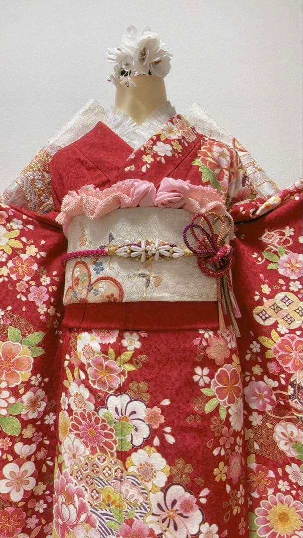 美品　振袖6点セット　成人式　振袖　正絹　袋帯 19