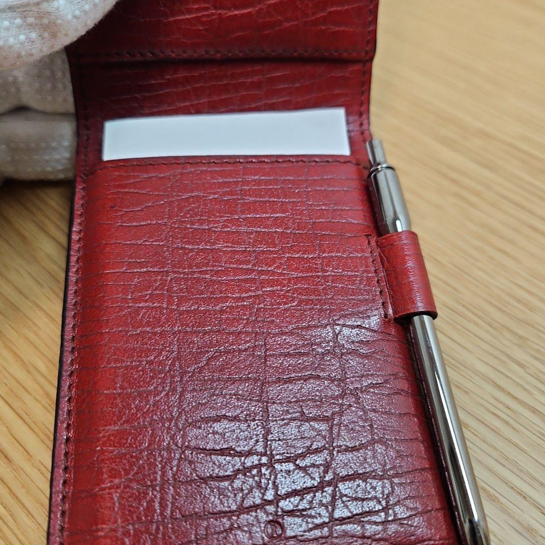 【希少】GUCCI グッチ GG スプリーム メモパッド 手帳カバー ペン付