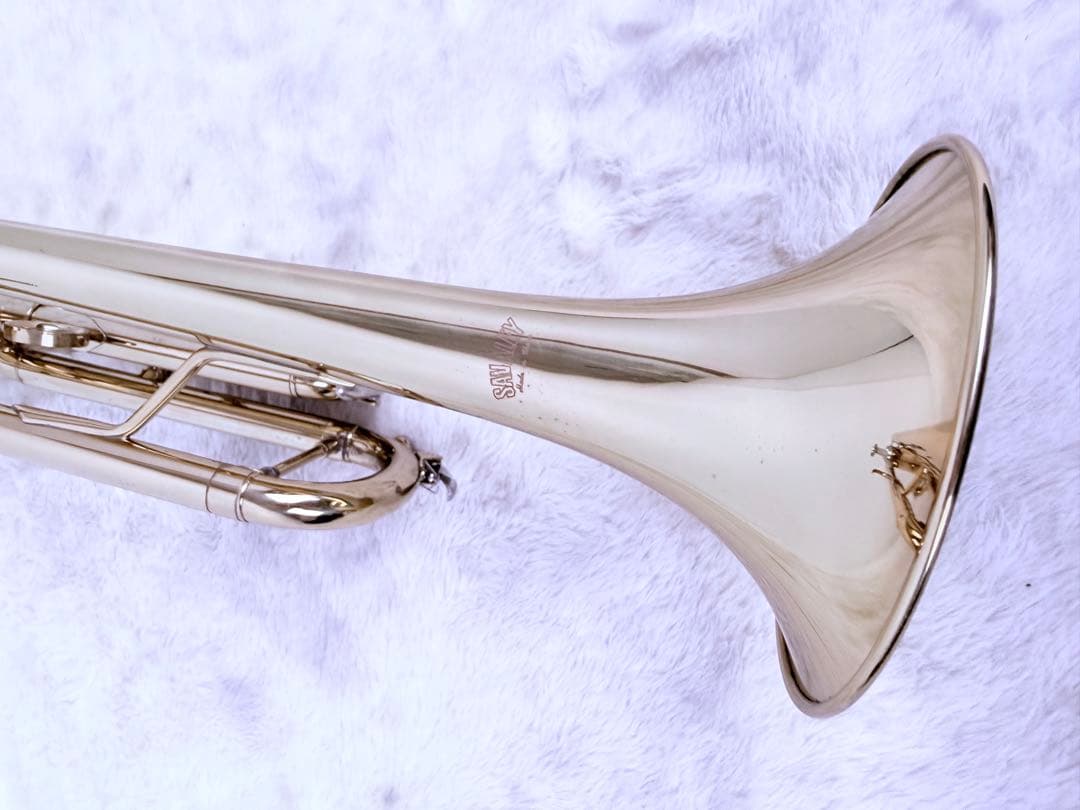 演奏確認済 ピストン良好 SAVALEY B♭トランペット マウスピース2本付
