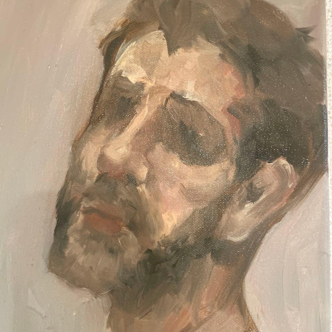 [ミニサイズ]紳士　油絵　人像　アート　インテリア　美術品