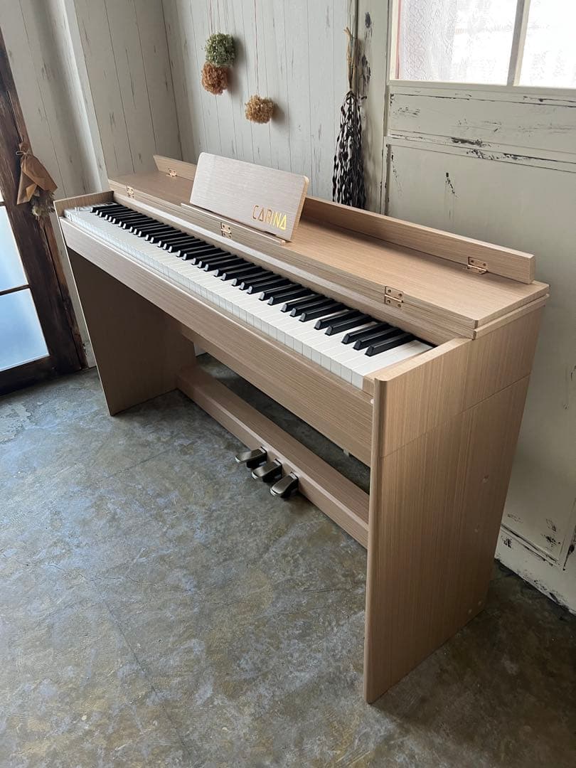 電子ピアノ88鍵盤　ハンマーアクション鍵盤　オークベージュ