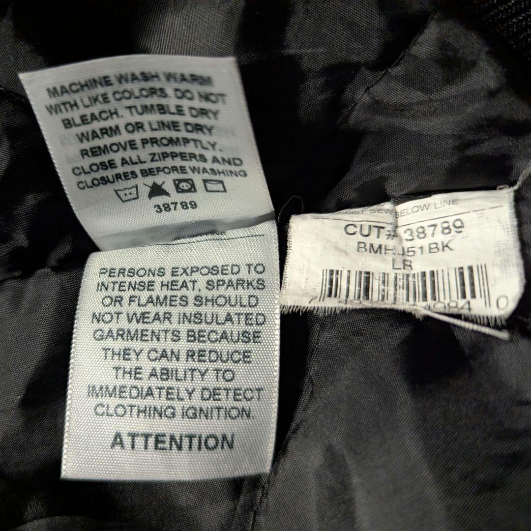 BLUE MOUNTAINフルジップダック地アクティブジャケット中綿ペンキ汚れ黒