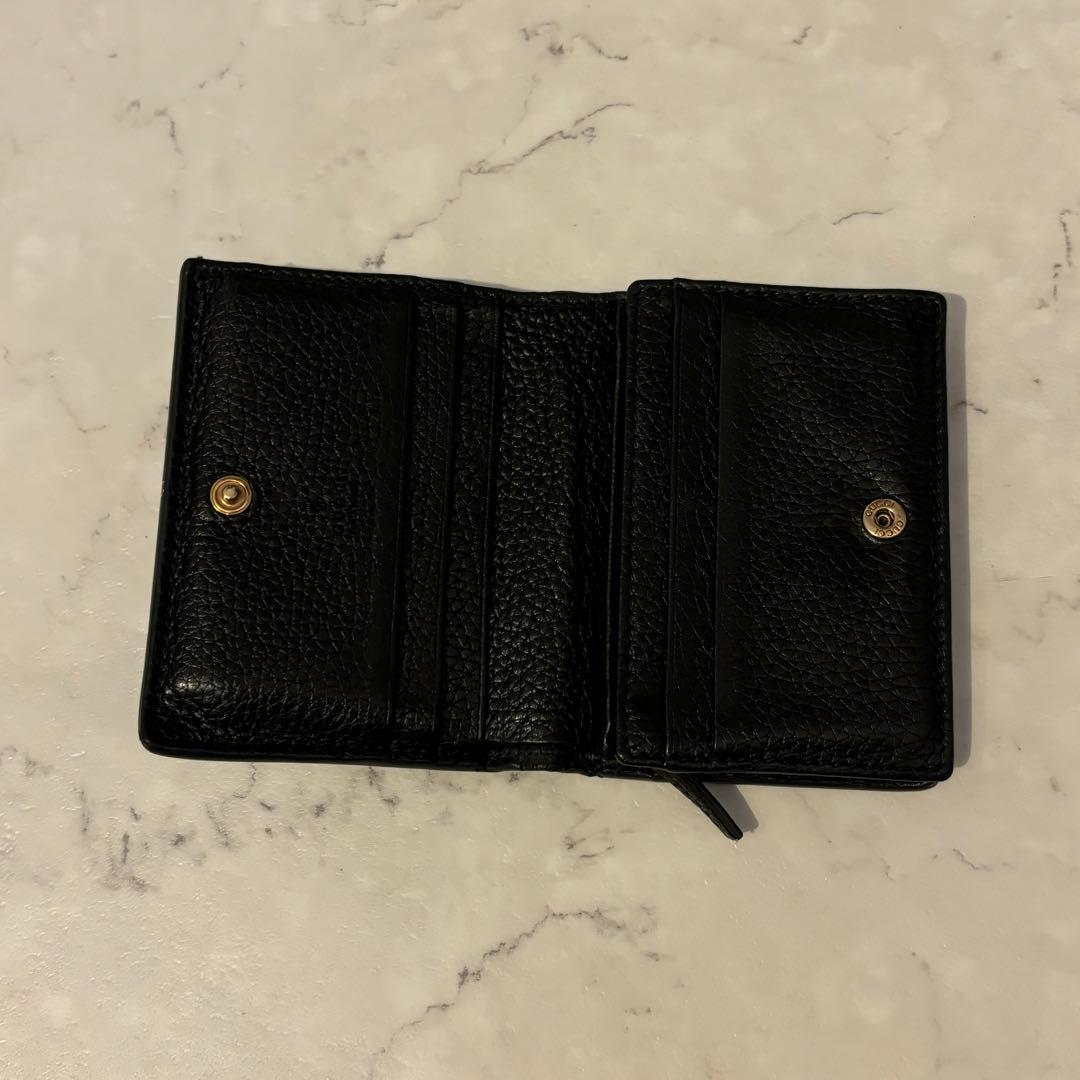 GUCCI グッチ アニマリエ 二つ折り財布 蜂 Bee ブラック 美品 箱付き