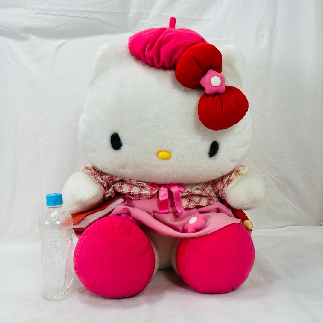 サンリオ ハローキティ 特大 BIG ぬいぐるみ ワンピース ベレー帽 LL