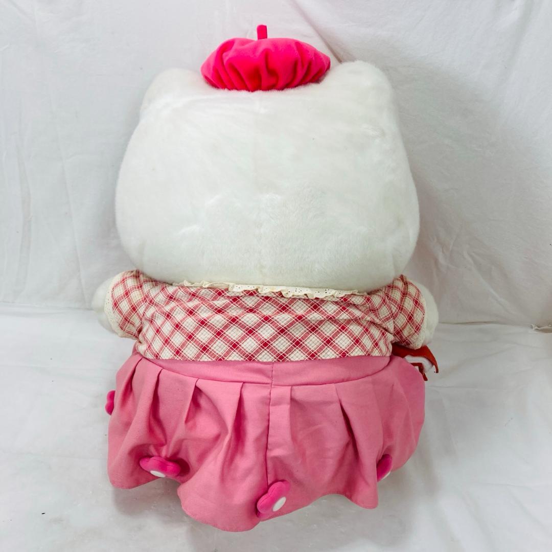 サンリオ ハローキティ 特大 BIG ぬいぐるみ ワンピース ベレー帽 LL