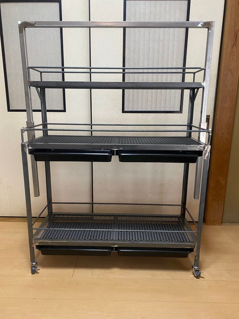 アイアンシェルフ　アイアンラック　スチールラック　多肉植物　アガベ