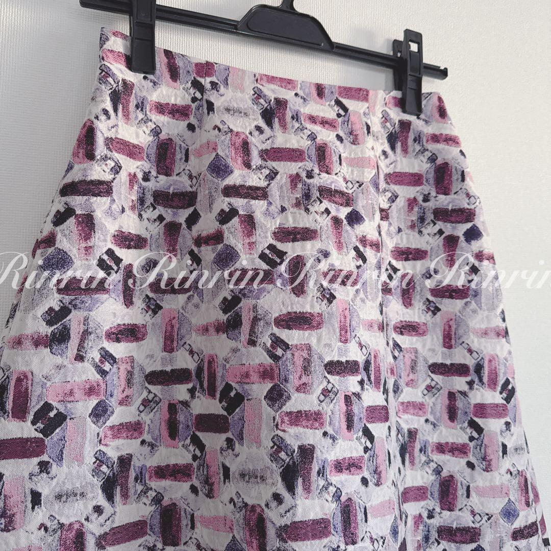 【美品】ANAYI オードトワレジャガード後ろ切り替えスカート 34