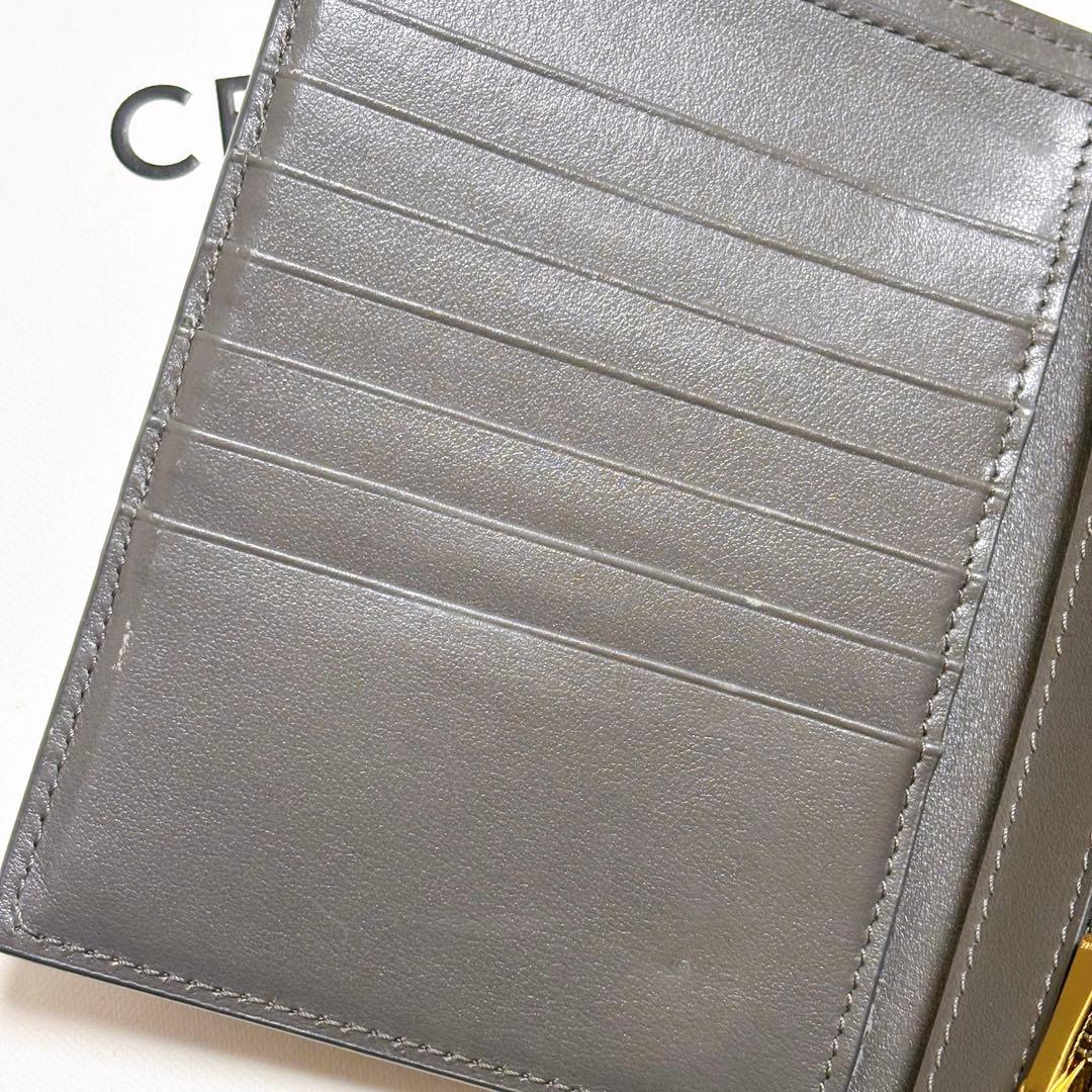 【CELINE】セリーヌ ミディアムストラップウォレットオールグレー