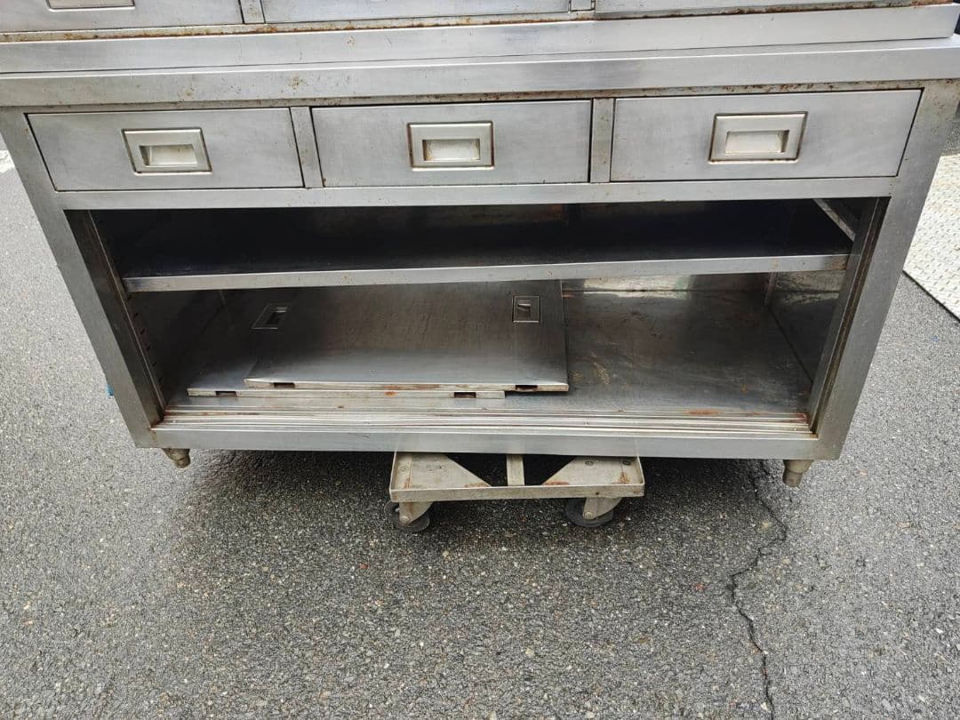 ステンレス製収納キャビネット 4引き出し