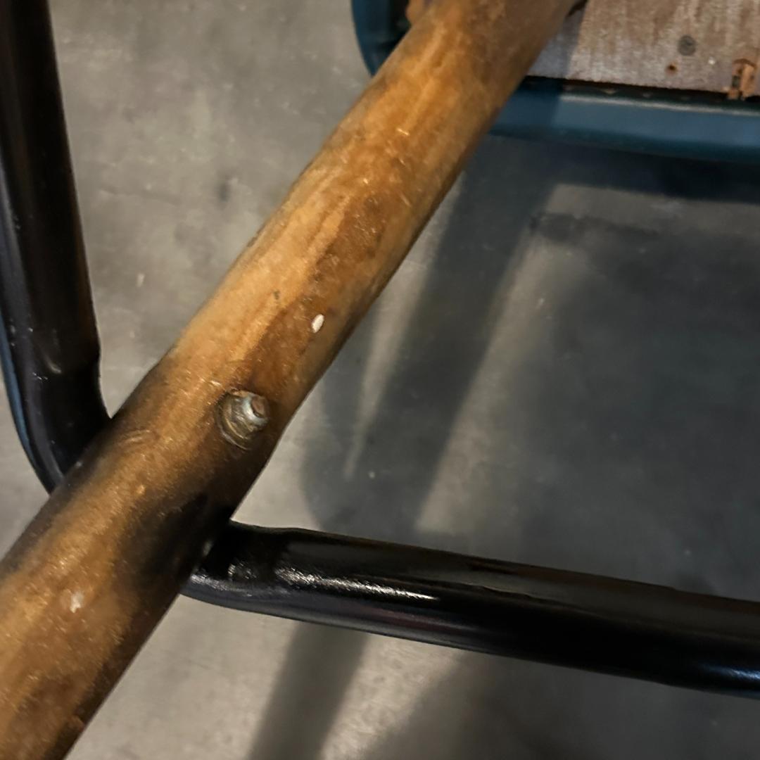 ヴィンテージ レトロ 木製脚ハイスツール バースツール 古家具 カウンターチェア