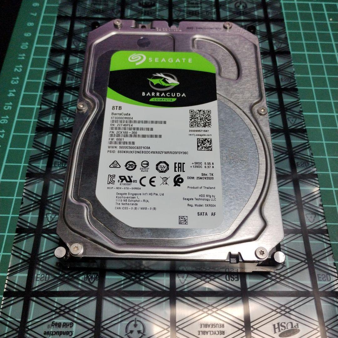 HDD　8TB 内蔵型ハードディスクドライブST8000DM004 注1ジャンク