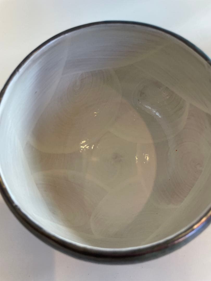 陶葊　陶あん　深鉢　銀彩　レア