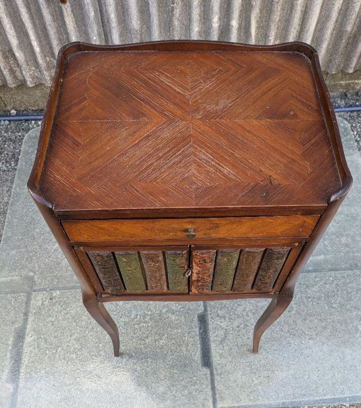 19世紀　フランス　アラビア文茶釉台付鉢　アンティーク花台