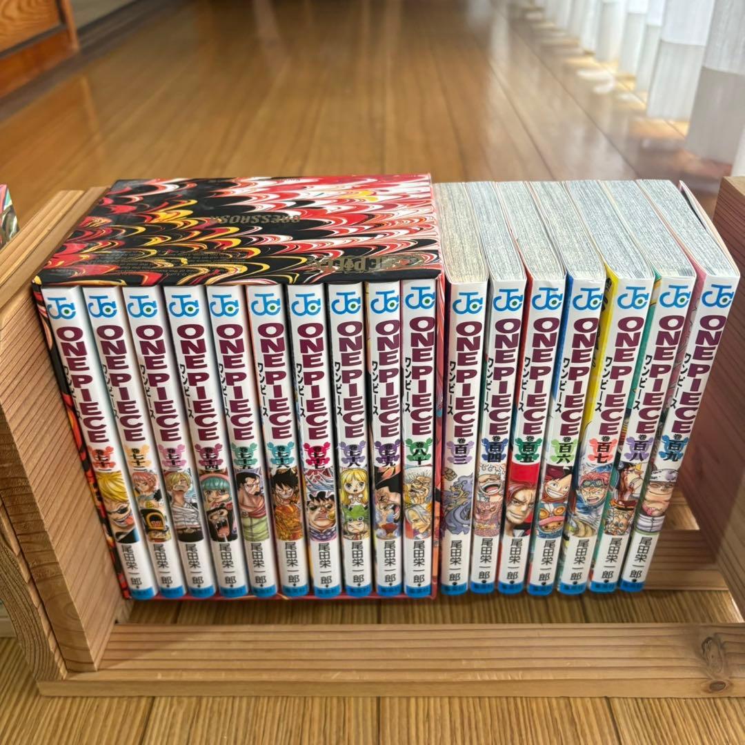 ワンピース漫画5〜9の漫画と6〜8のボックス+100巻、103〜109巻セット