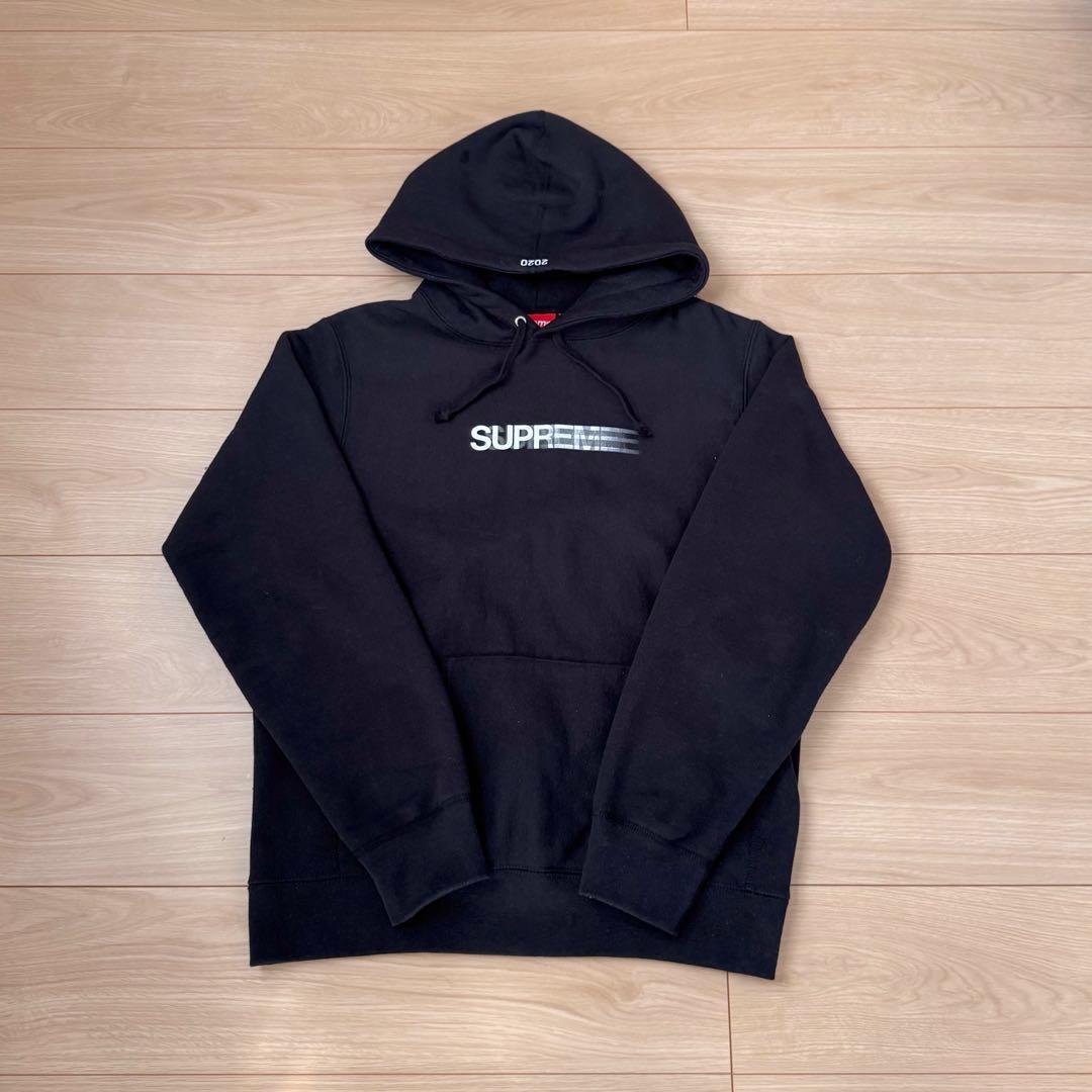 ⭐️美品⭐️Supreme シュプリーム モーションロゴ　フーディー　ブラック